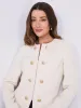 Boucle Blazer With Gold Buttons sold by Suzy Shier