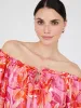 Floral Print Chiffon Off-The-Shoulder Blouse sold by Suzy Shier
