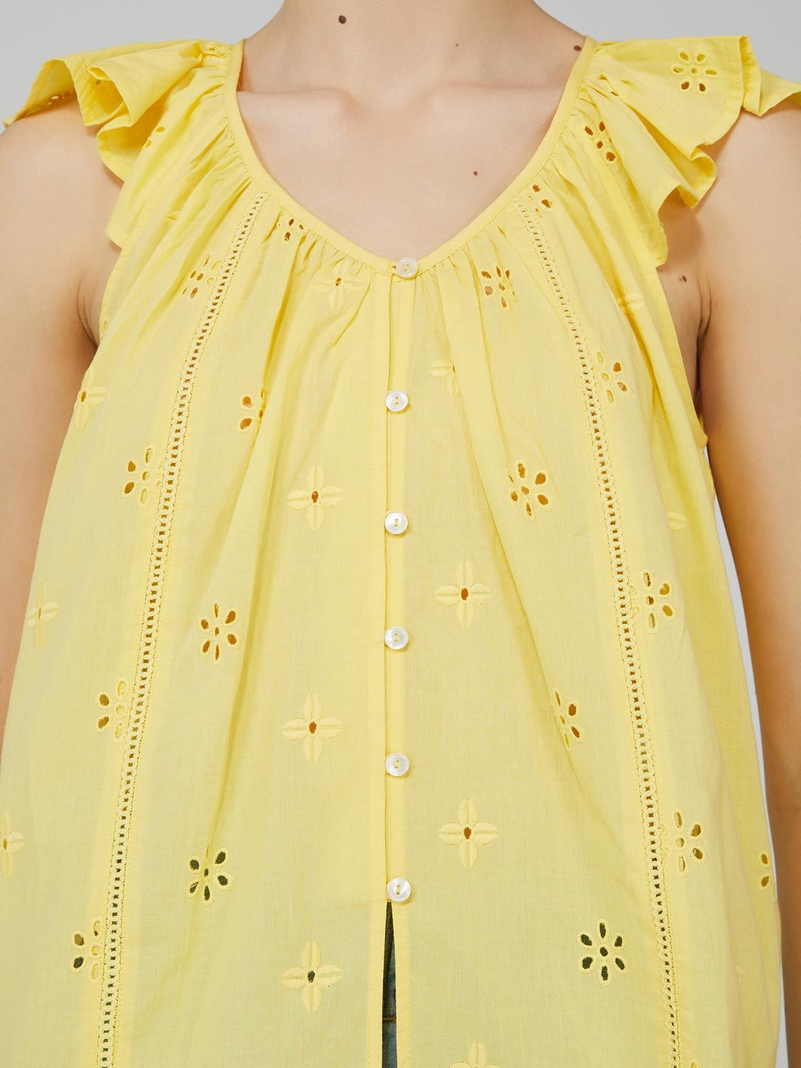 Eyelet Flutter Shoulder Top sold by Suzy Shier product image thumbnail 6
