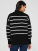 Striped Mock Neck High-Low Sweater sold by Suzy Shier