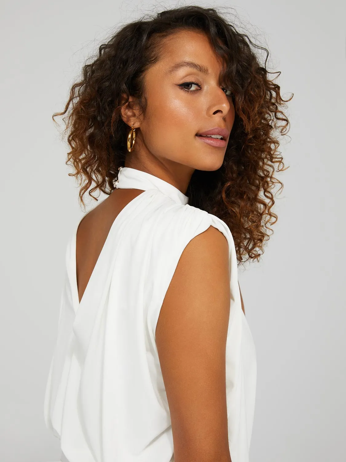 Mock Neck Open Back Bodysuit sold by Suzy Shier product image thumbnail 4