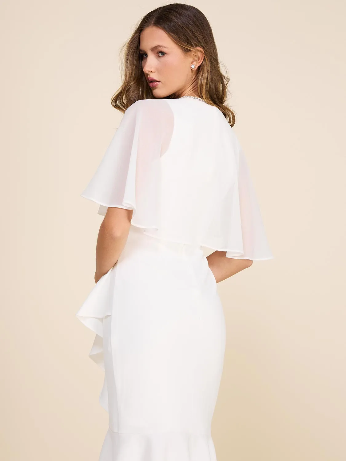 Chiffon Cape Cover-Up sold by Suzy Shier product image thumbnail 4