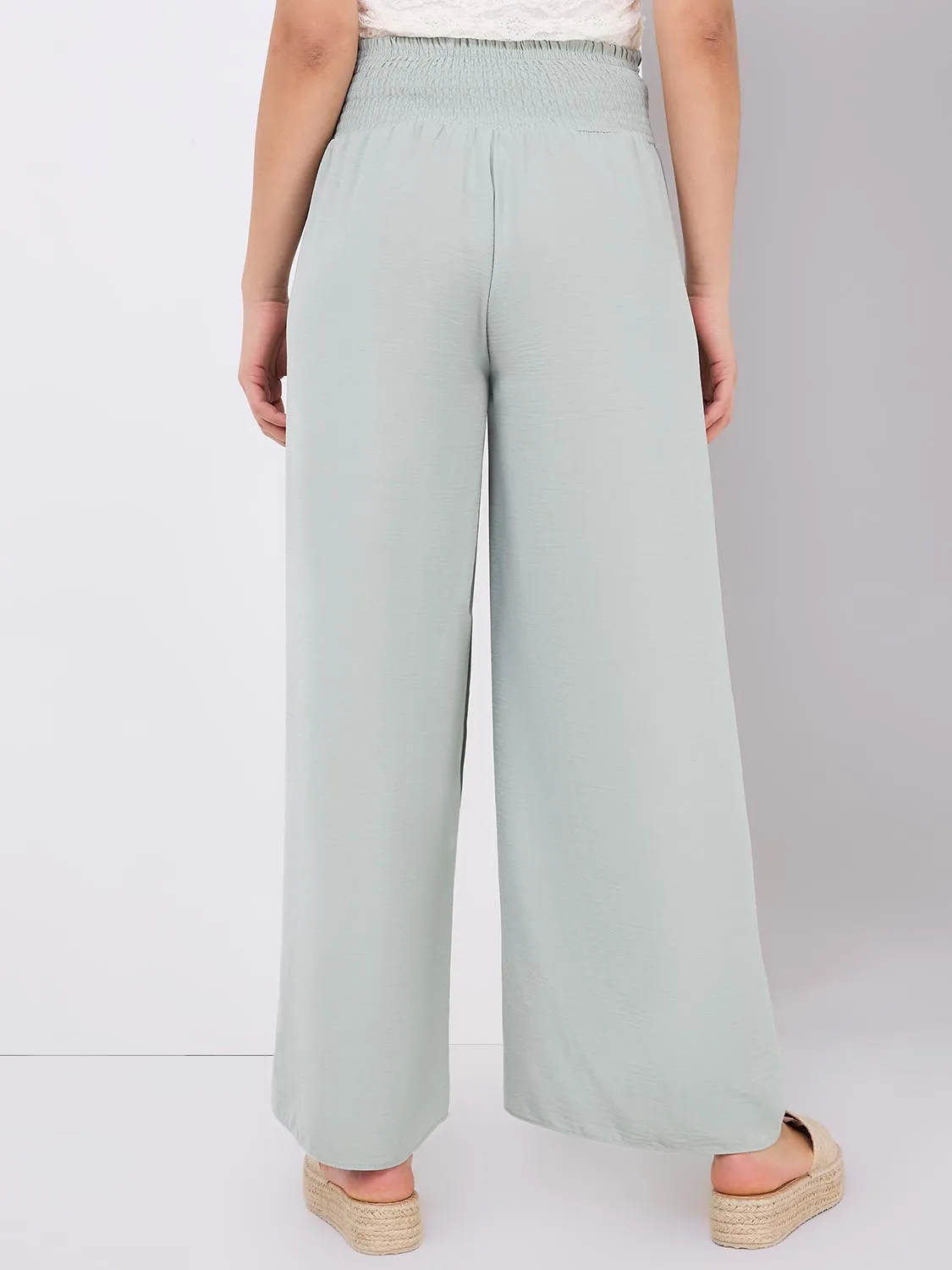 Palazzo Pants With Smocked Waistband sold by Suzy Shier product image thumbnail 4