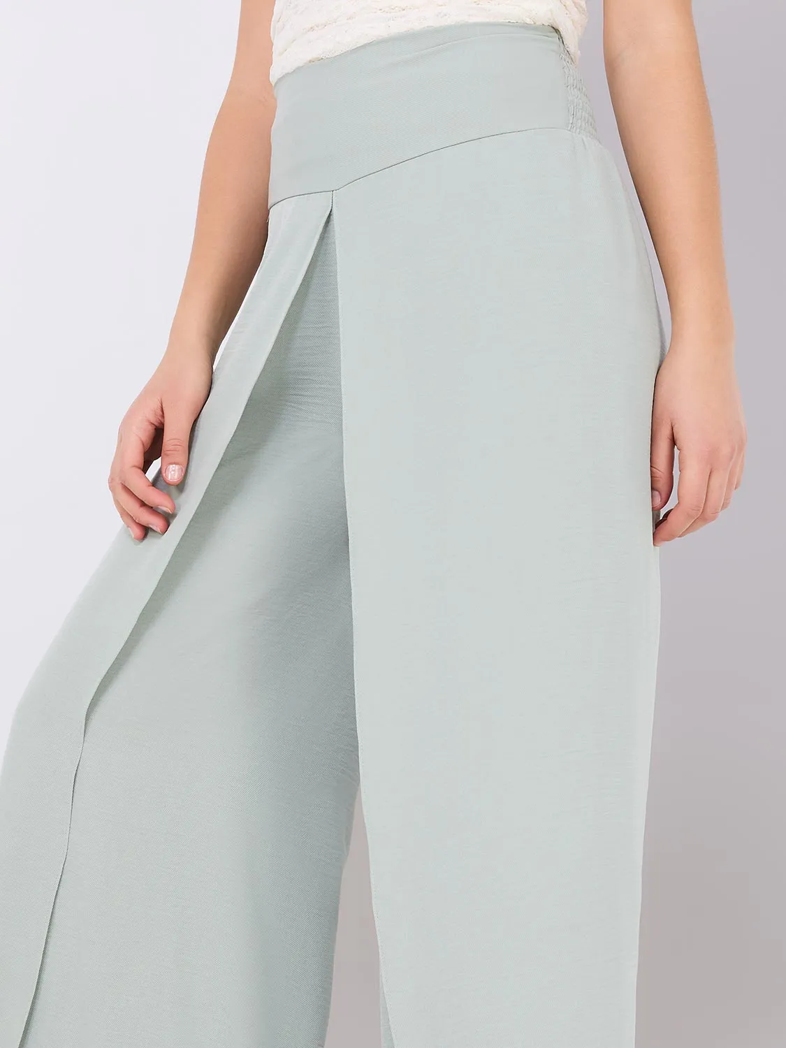 Palazzo Pants With Smocked Waistband sold by Suzy Shier product image thumbnail 3