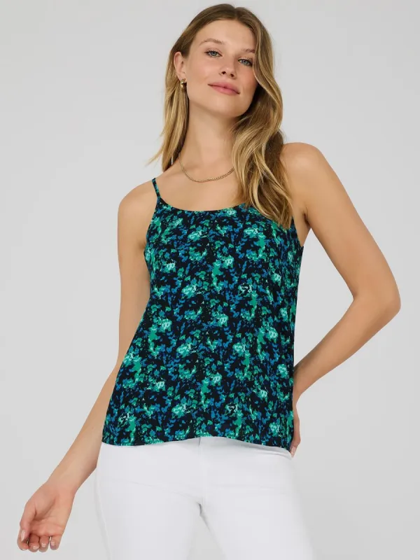 Printed Scoop Neck Tank Top sold by Suzy Shier