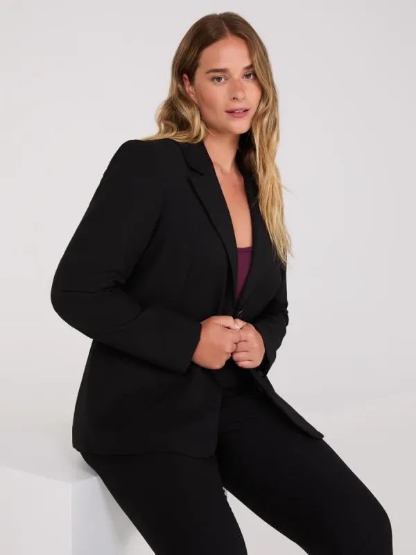 Notch Collar 2-Button Blazer sold by Suzy Shier