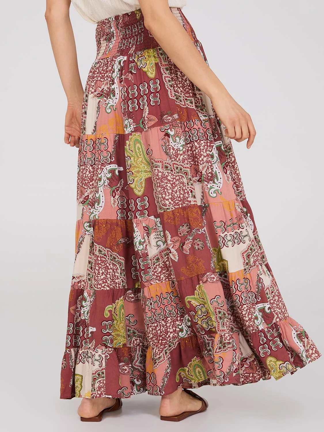 Printed Multi-Tiered Maxi Skirt sold by Suzy Shier product image thumbnail 3