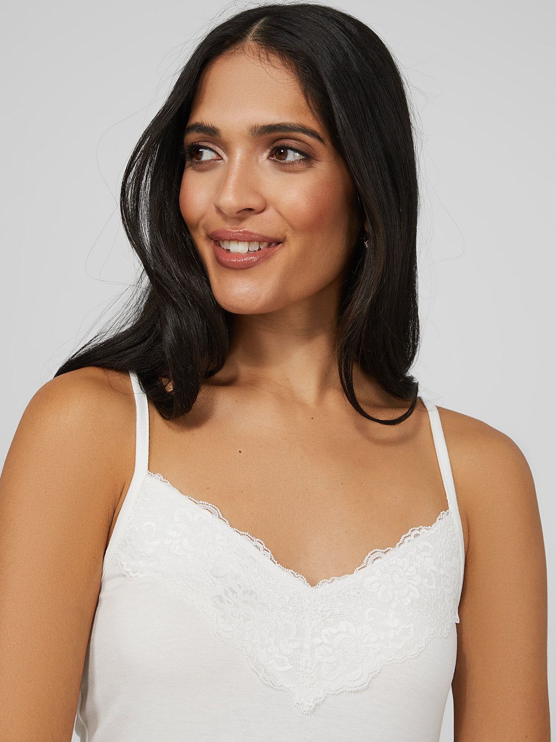 Lace Trim V-Neck Tank Top sold by Suzy Shier product image thumbnail 22