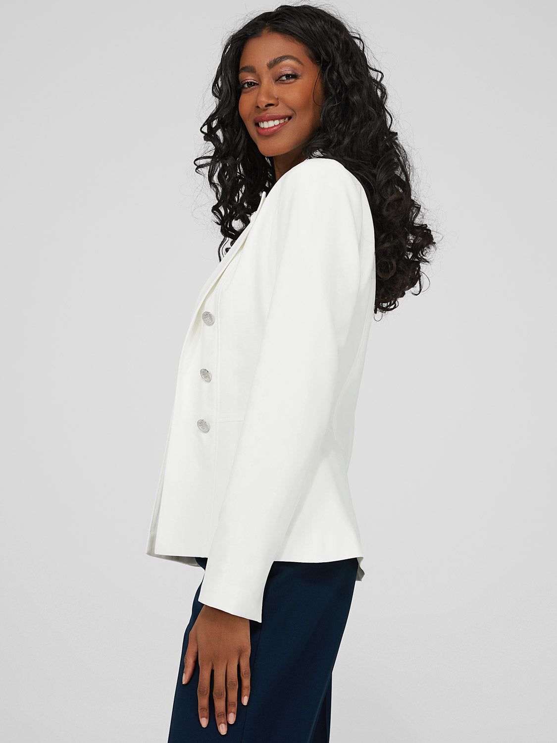 Faux Double-Breasted Blazer sold by Suzy Shier product image thumbnail 7