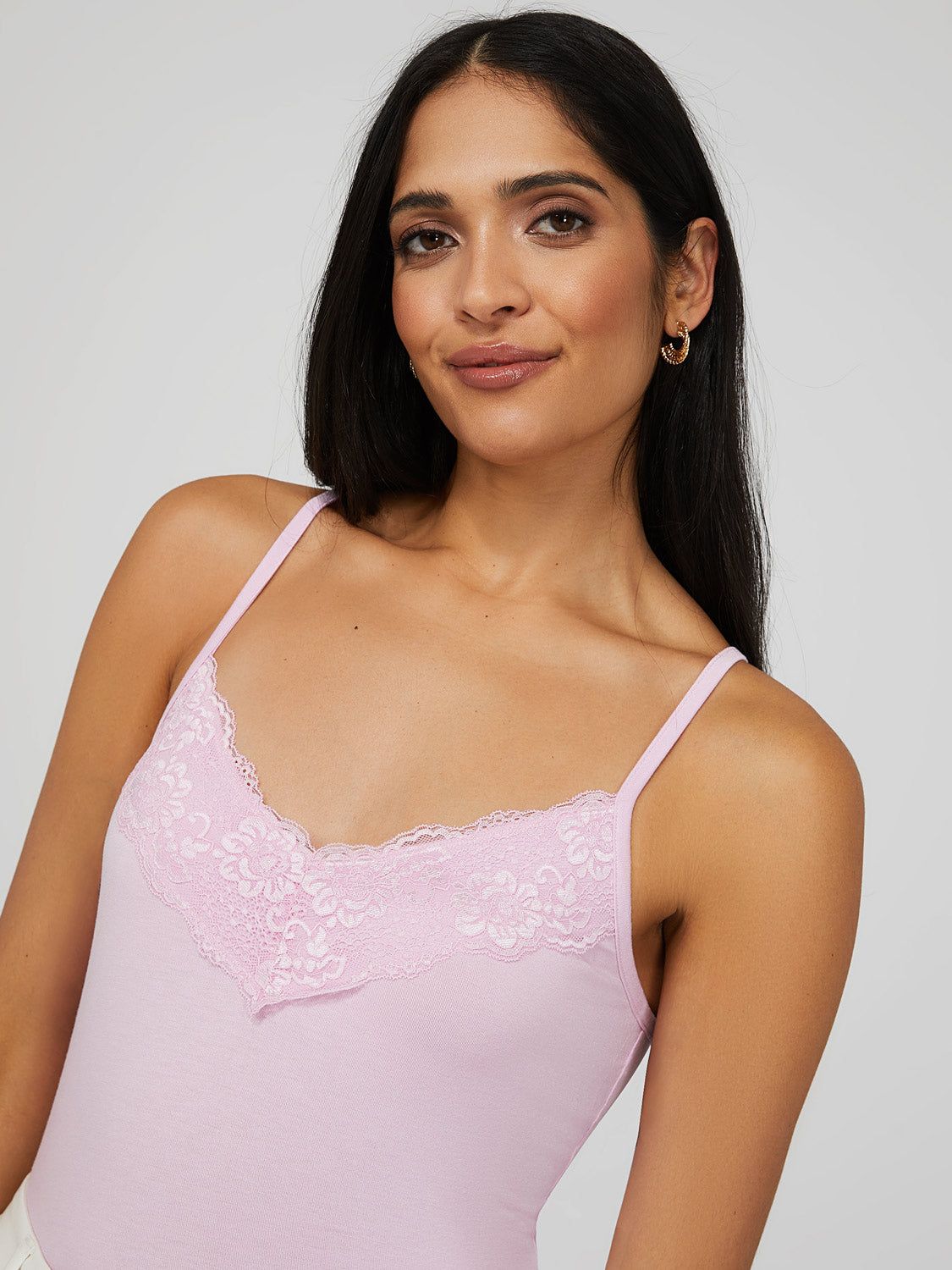 Lace Trim V-Neck Tank Top sold by Suzy Shier product image thumbnail 5