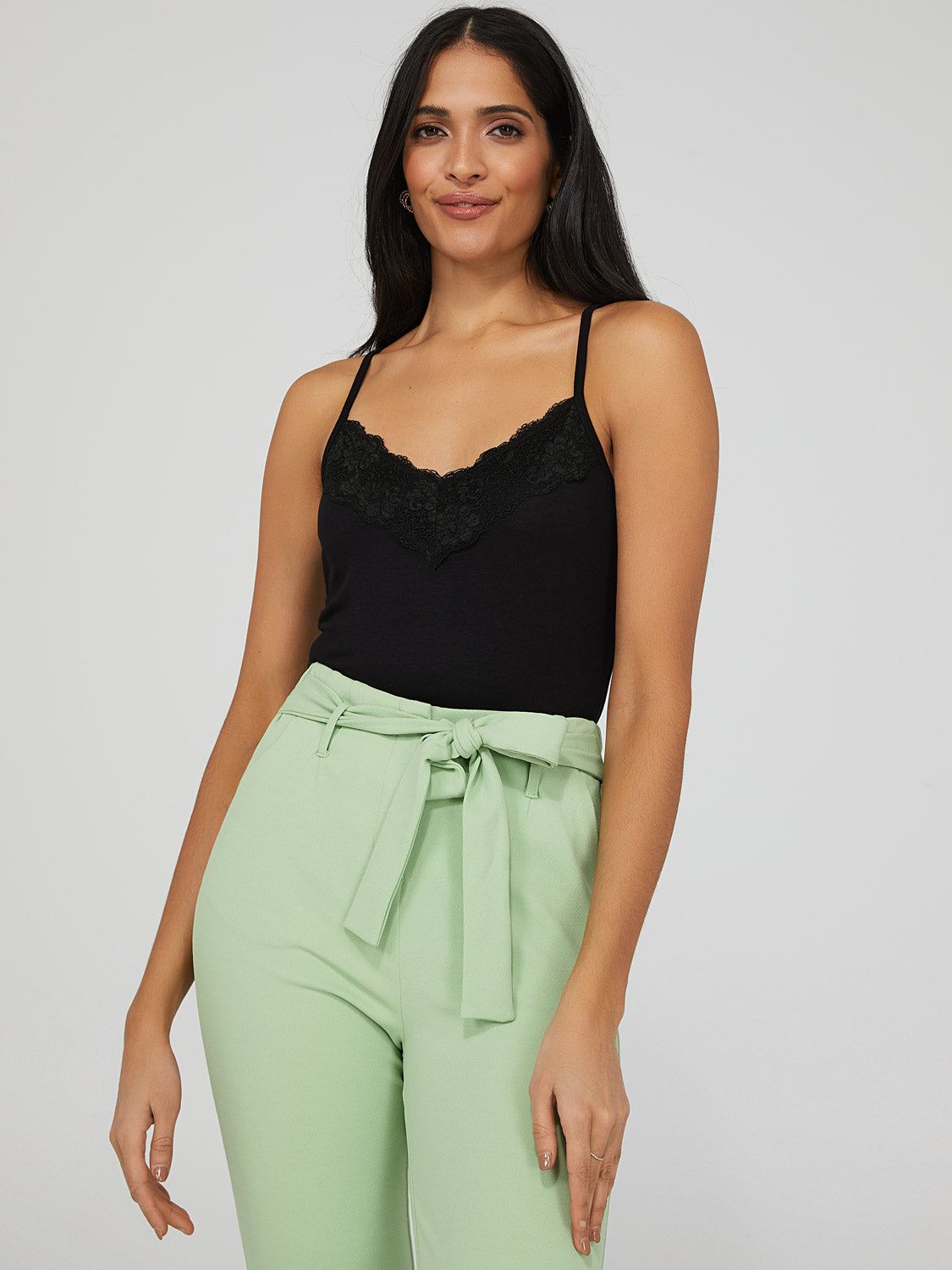 Lace Trim V-Neck Tank Top sold by Suzy Shier product image thumbnail 13