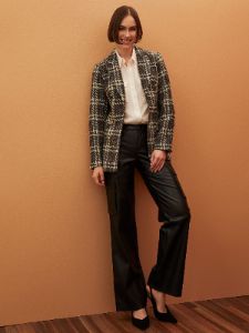 Faux Leather Straight Leg Pants With Cargo Pockets sold by Suzy Shier