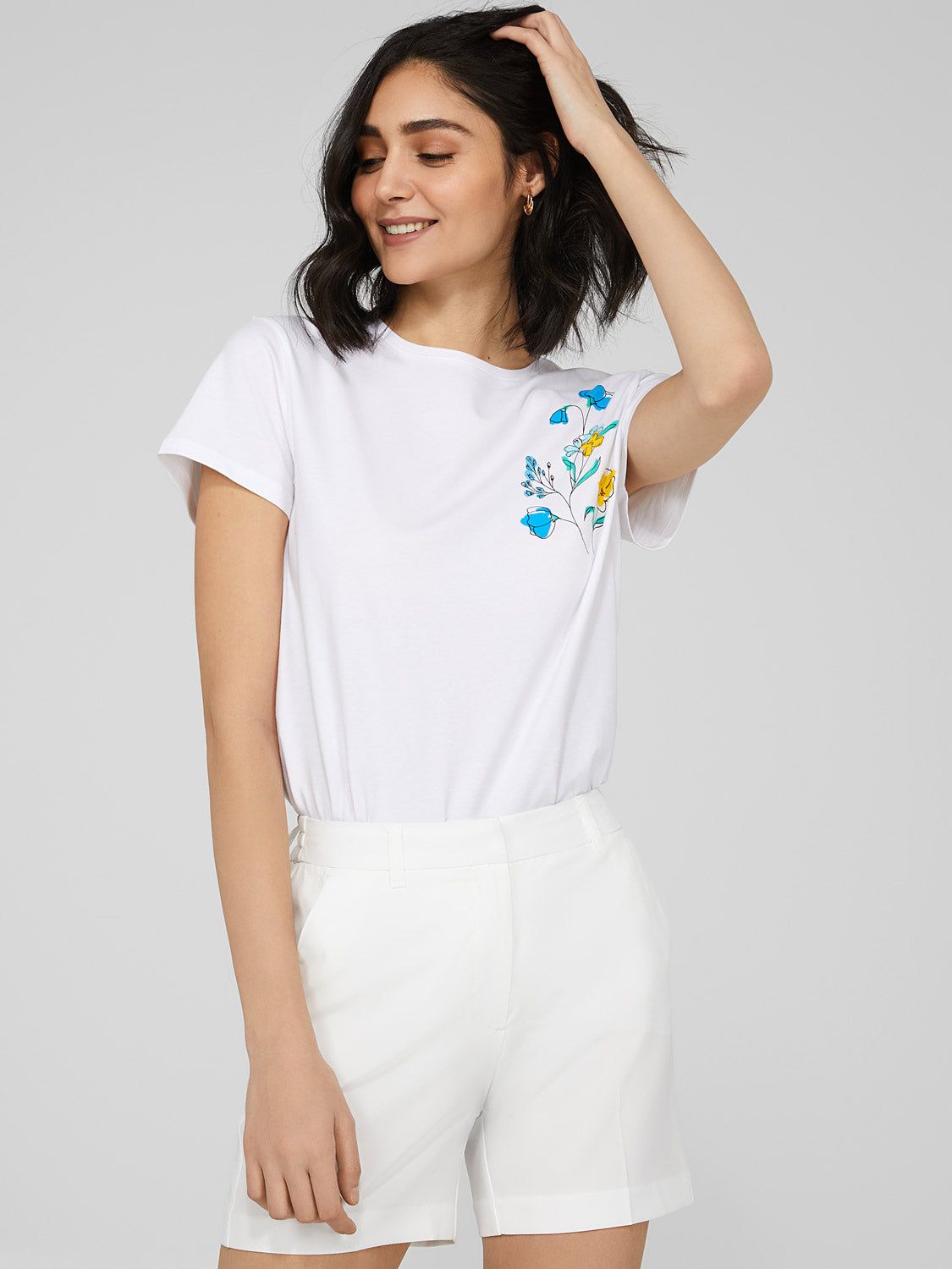 Floral Short Sleeve Top sold by Suzy Shier