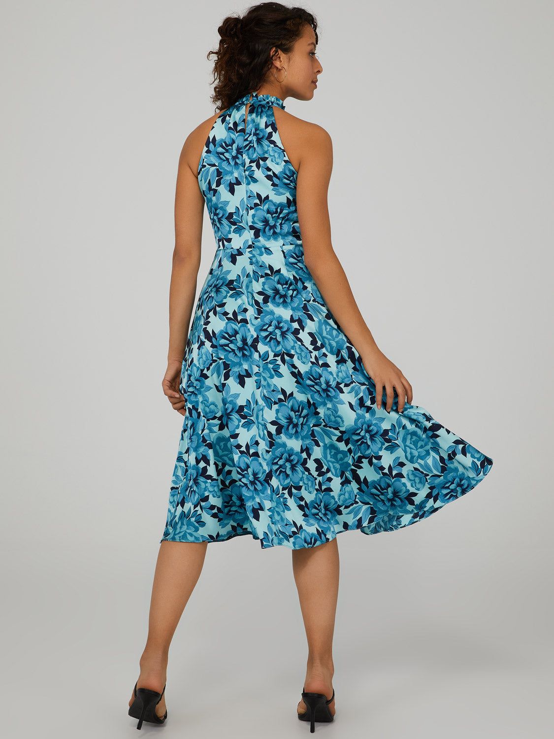 Satin High Neck Midi Dress sold by Suzy Shier product image thumbnail 5