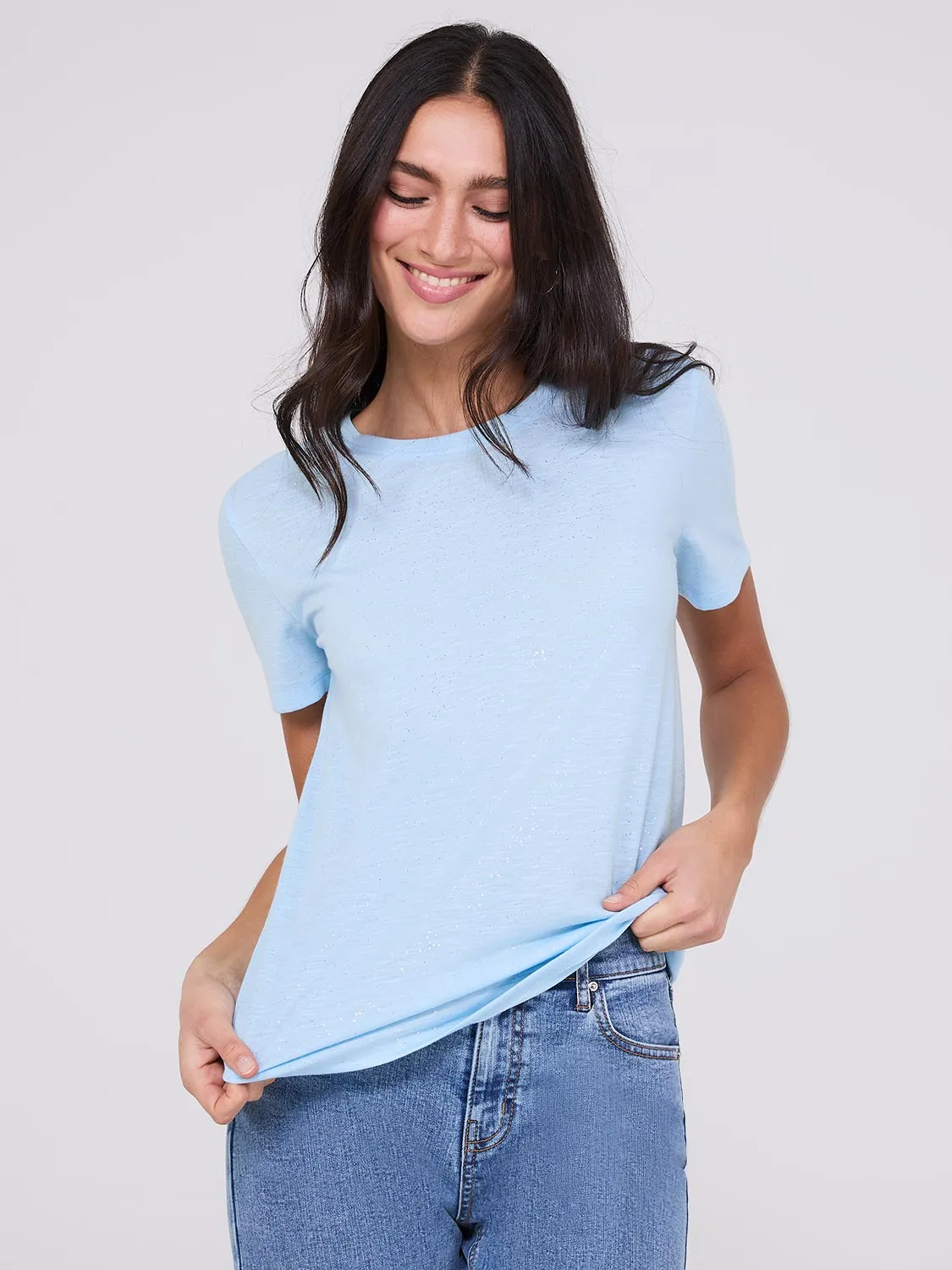 Sparkle Round Neck T-Shirt sold by Suzy Shier product image thumbnail 4
