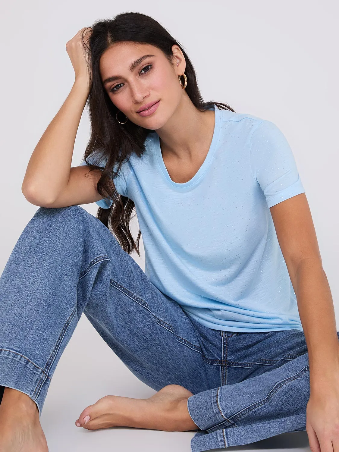 Sparkle Round Neck T-Shirt sold by Suzy Shier product image thumbnail 2