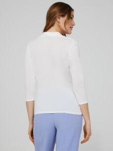 3/4 Sleeve Cowl Neck Crepe Top sold by Suzy Shier
