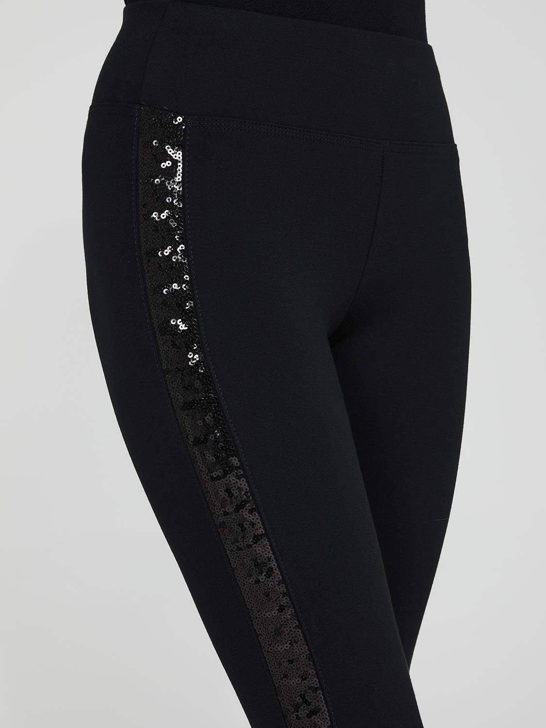 Sequin Side Trim High-Waisted Pants sold by Suzy Shier product image thumbnail 2