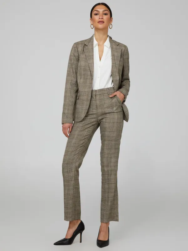 Plaid Straight Leg Trousers sold by Suzy Shier
