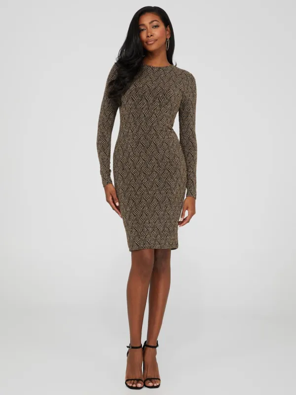 Shimmer Jacquard Bodycon Dress sold by Suzy Shier