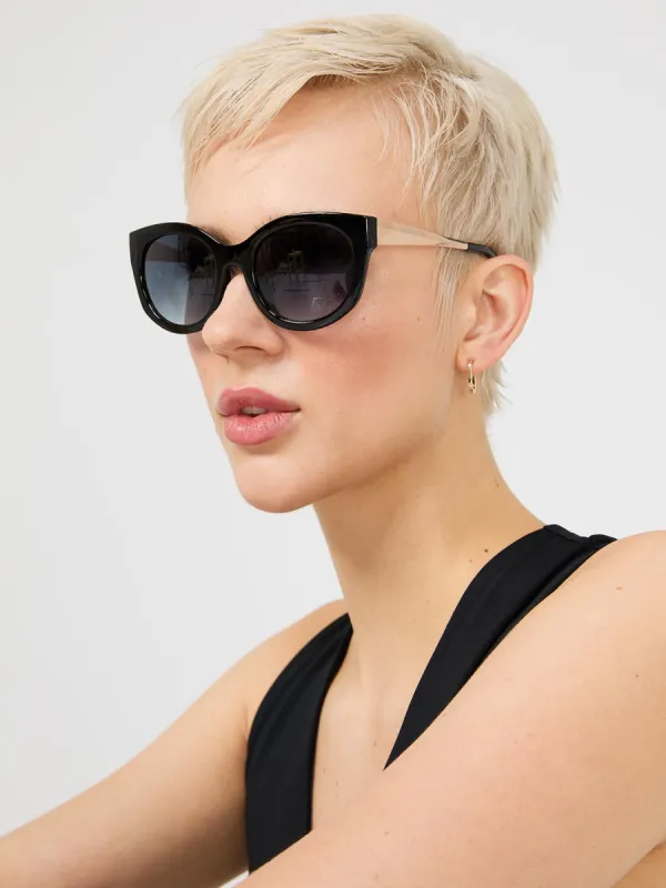 Cat Eye Sunglasses With Metal Details sold by Suzy Shier