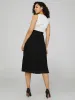 Satin Cowl Neck Midi Dress With Pleated Chiffon Skirt sold by Suzy Shier
