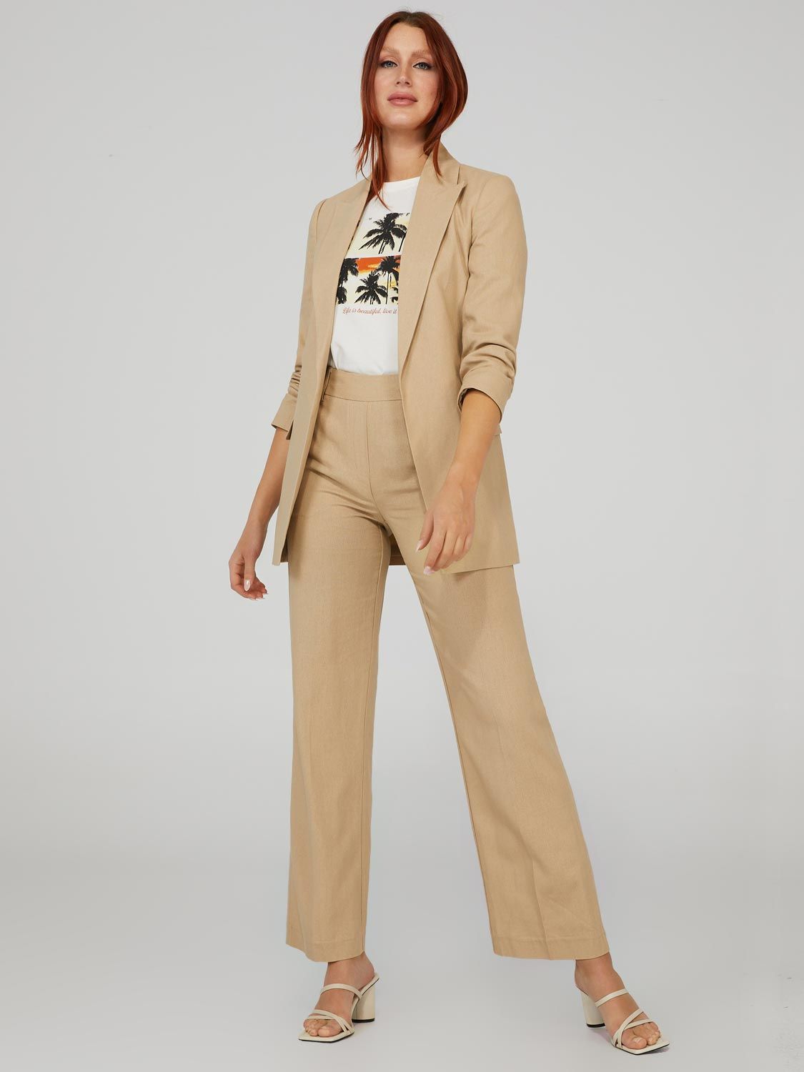 Linen Wide Leg Pants sold by Suzy Shier product image thumbnail 5