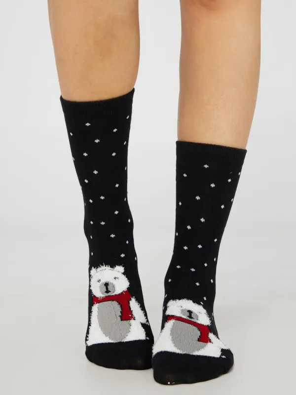 Fuzzy Polar Bear Socks sold by Suzy Shier