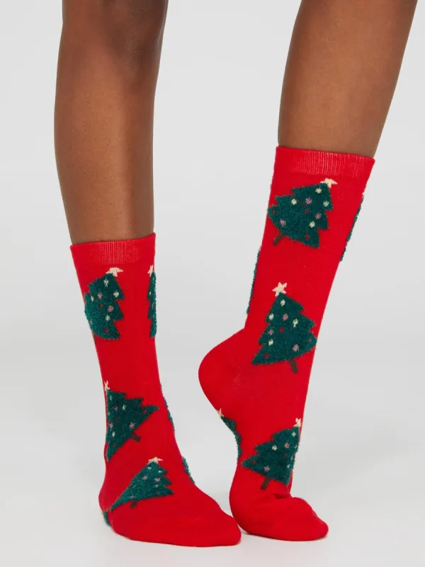 Fuzzy Tree Socks sold by Suzy Shier