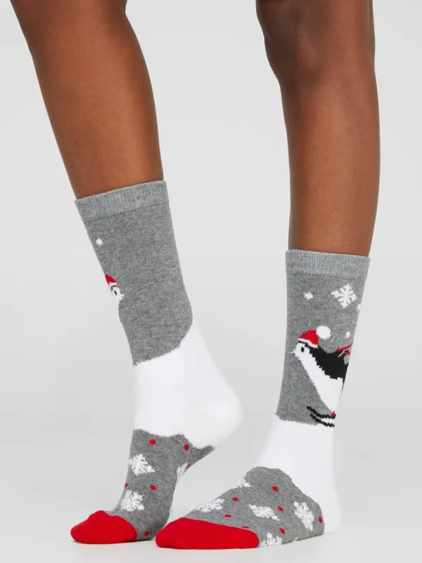 Fuzzy Penguin Socks sold by Suzy Shier