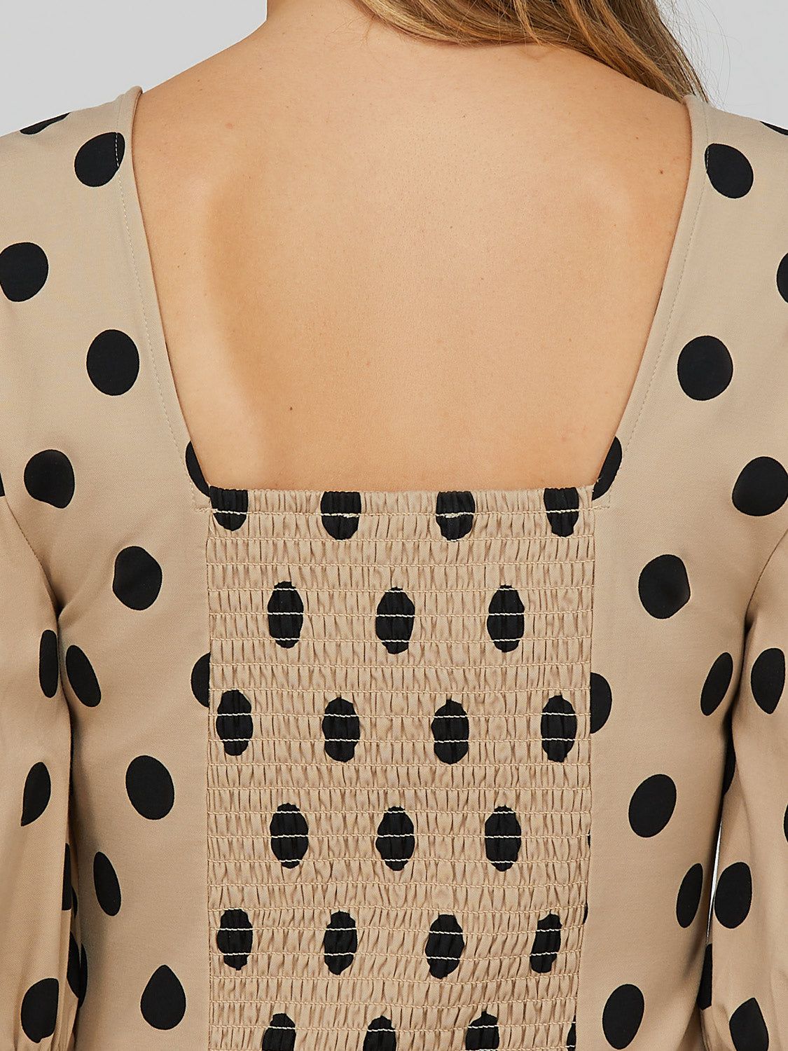 Polka Dot Puff Sleeve Square Neck Top sold by Suzy Shier product image thumbnail 6
