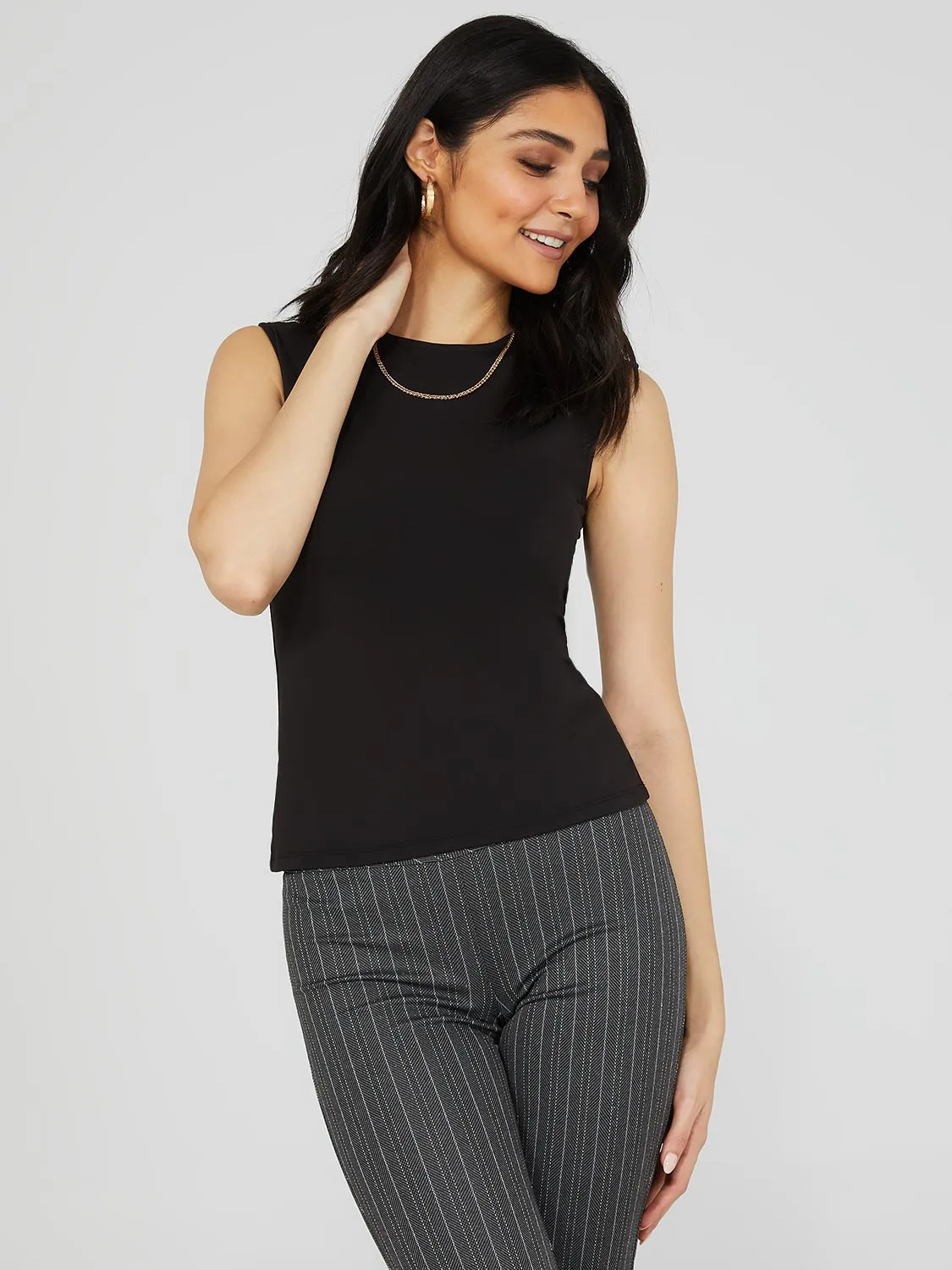 Sleeveless Crew Neck Top sold by Suzy Shier