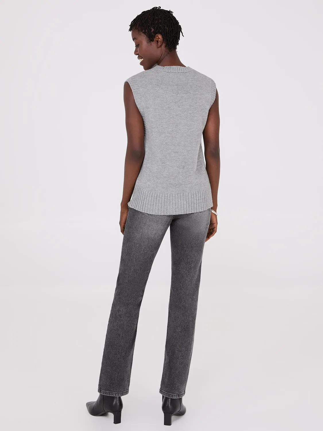 Sleeveless Button-Front Sweater Vest sold by Suzy Shier product image thumbnail 4