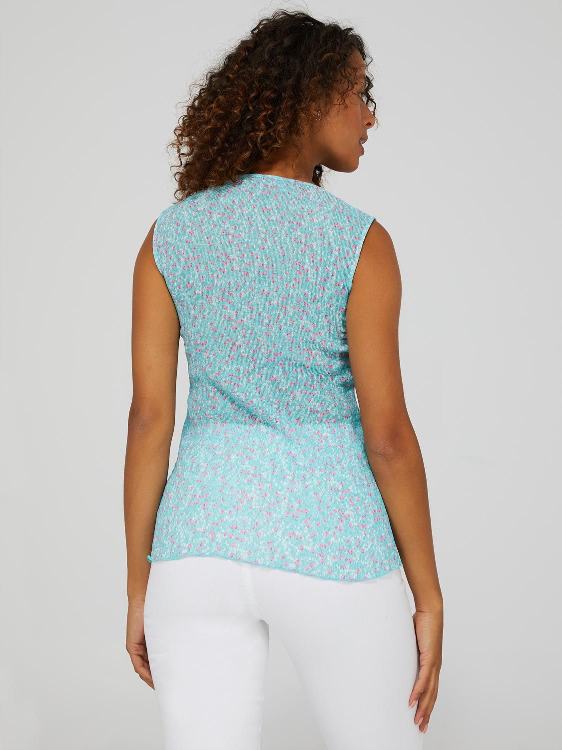 Sleeveless Plisse Blouse sold by Suzy Shier product image thumbnail 5