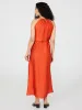 Floral Placement Halter Neck Satin Maxi Dress sold by Suzy Shier