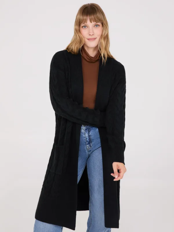 Cable Knit Duster sold by Suzy Shier
