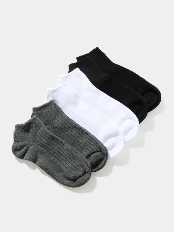 6-Pack Of Multicoloured Ribbed Socks sold by Suzy Shier