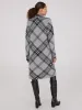 Plaid Notch Collar One-Button Duster sold by Suzy Shier