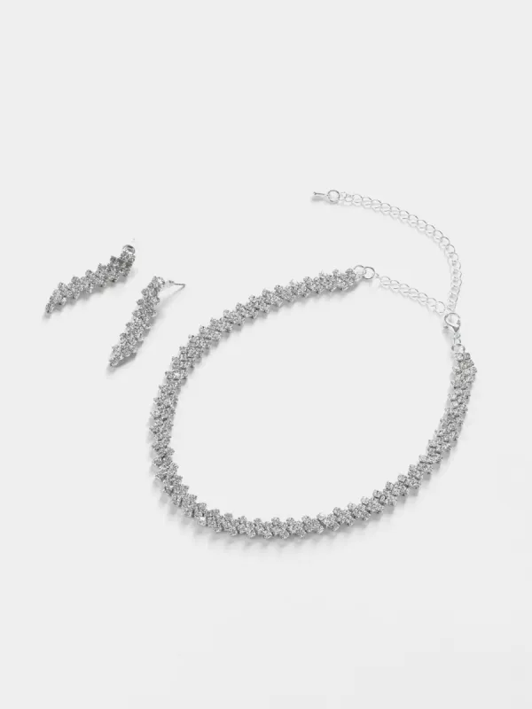 Jewelled Choker & Earring Set sold by Suzy Shier