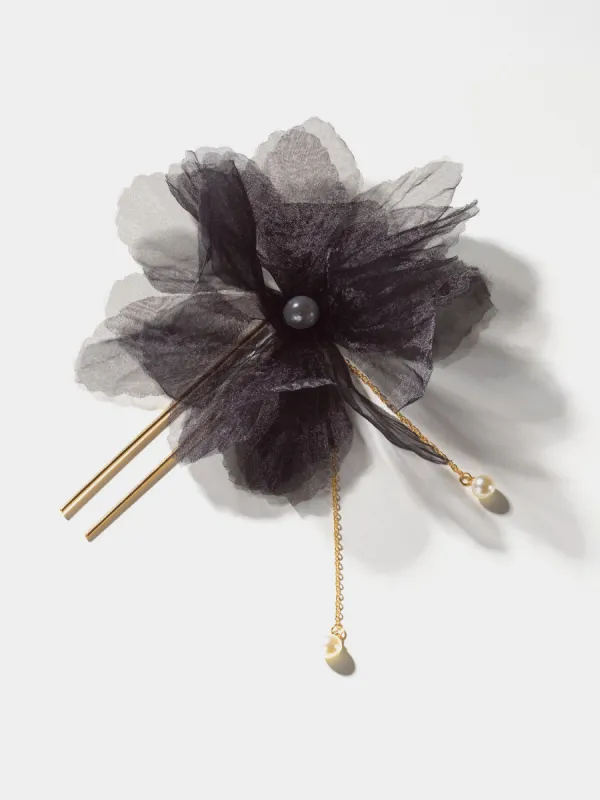 Flower Hair Piece With Pearls sold by Suzy Shier