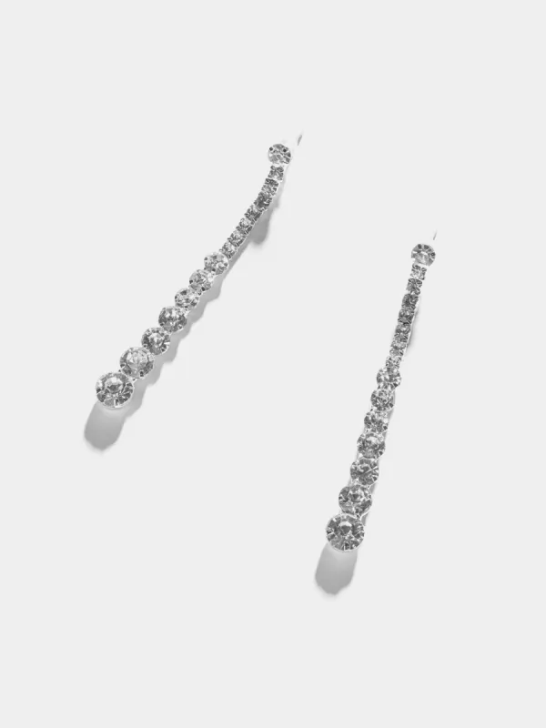 Linear Crystal Drop Earring sold by Suzy Shier