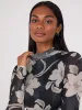 Floral Print Mock Neck Mesh Top sold by Suzy Shier