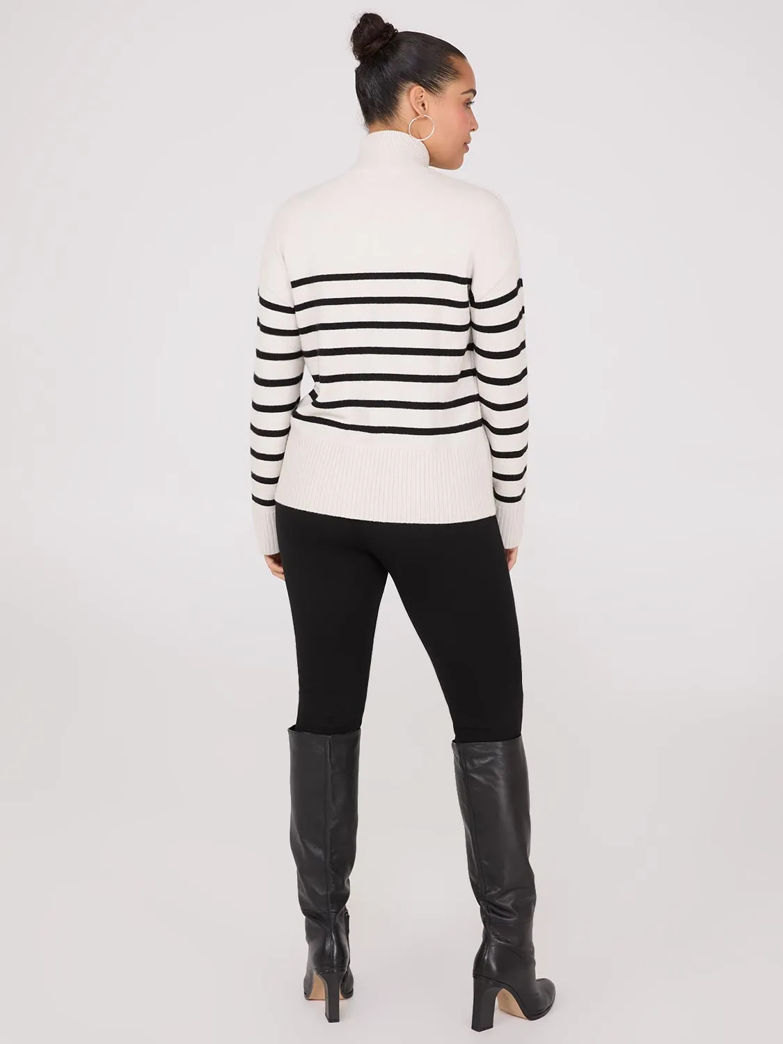 Striped Zip-Front Sweater sold by Suzy Shier product image thumbnail 5