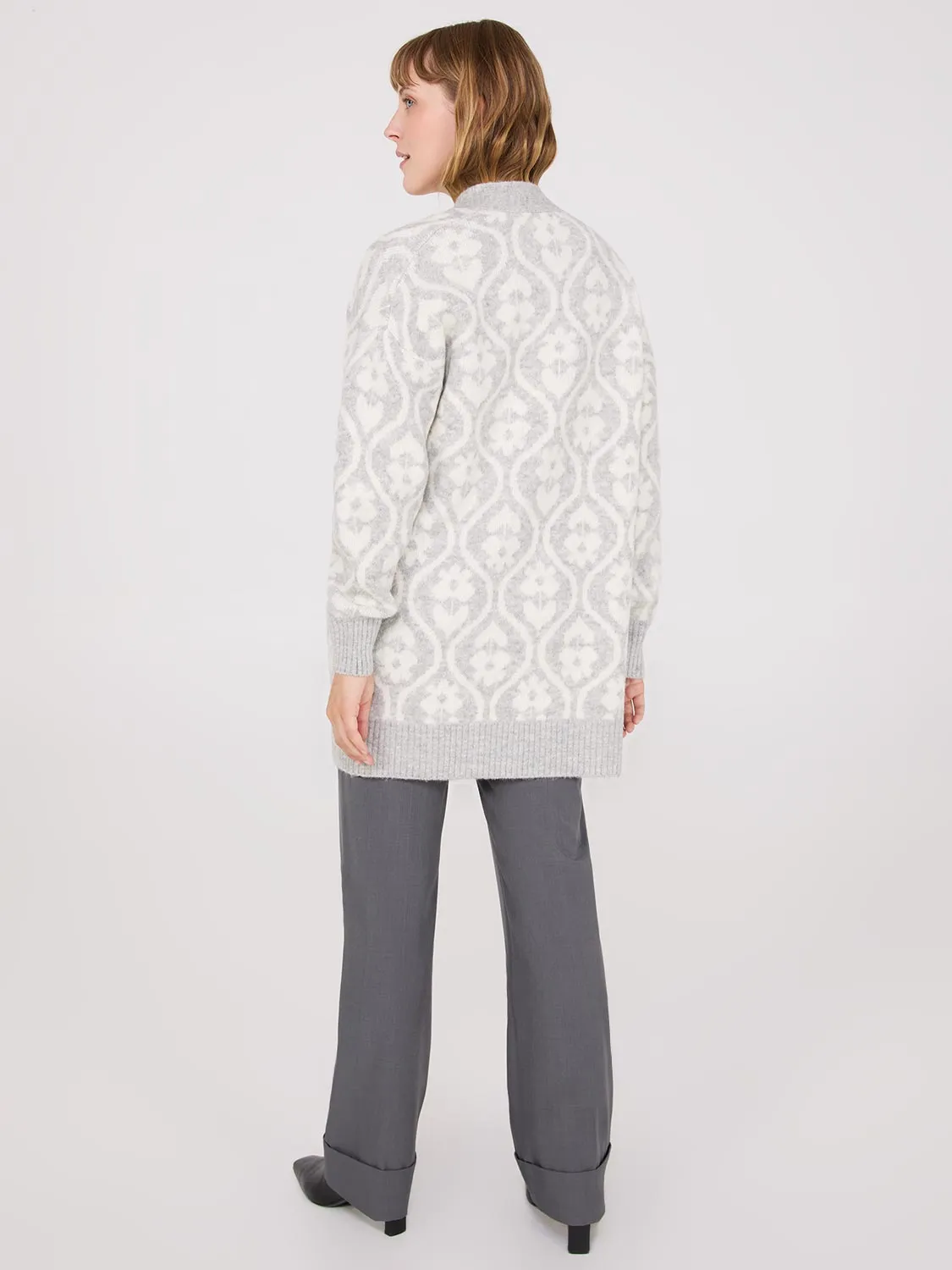 Jacquard Drop Shoulder Duster sold by Suzy Shier product image thumbnail 4