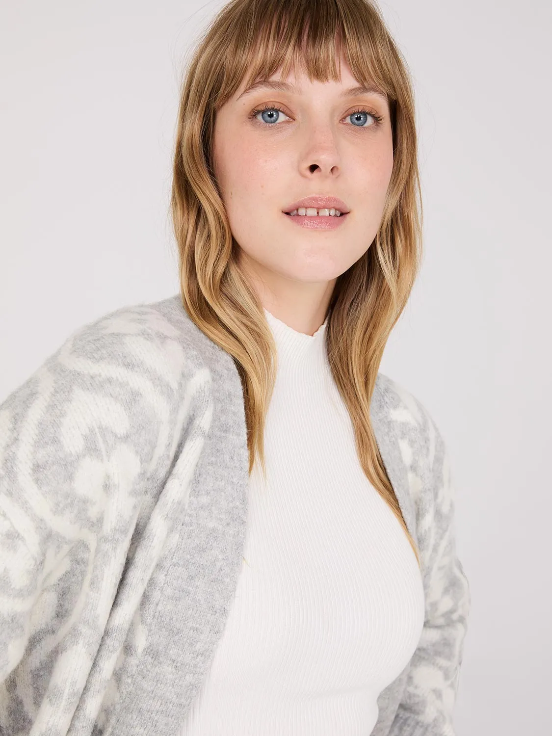 Jacquard Drop Shoulder Duster sold by Suzy Shier product image thumbnail 3