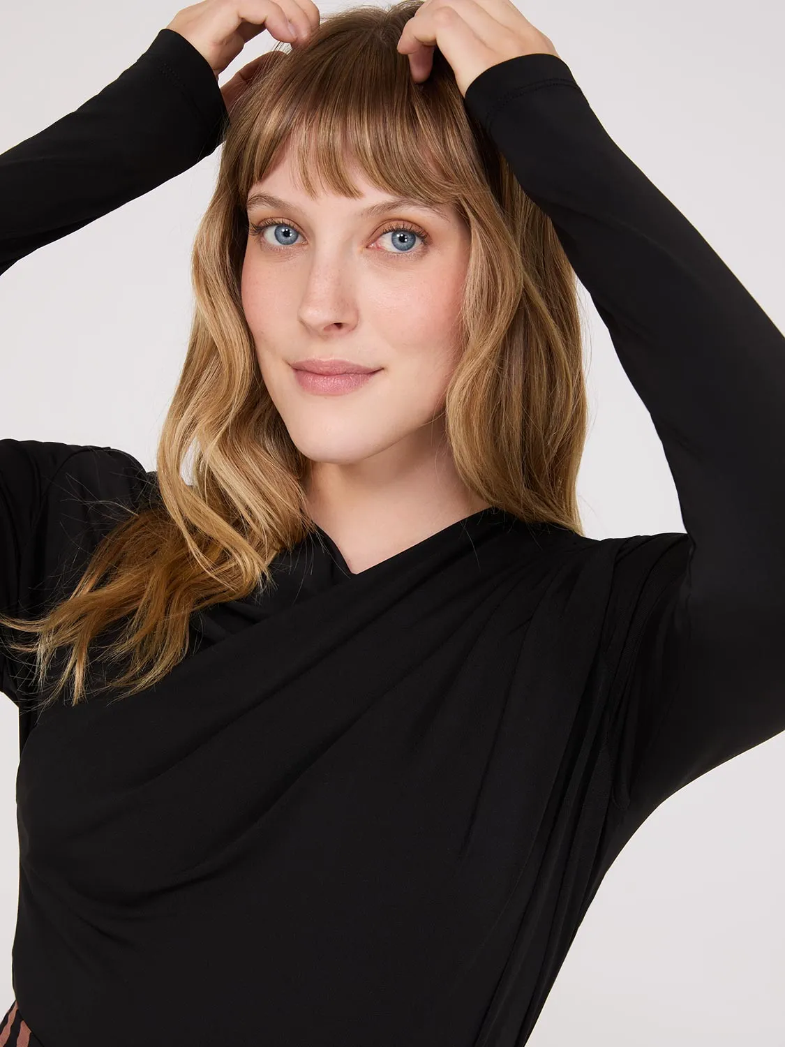 Ruched Drape Neck Top sold by Suzy Shier product image thumbnail 3