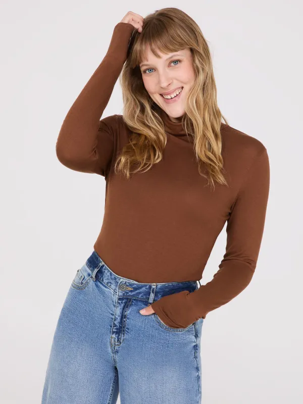 Long Sleeve Turtleneck Top sold by Suzy Shier