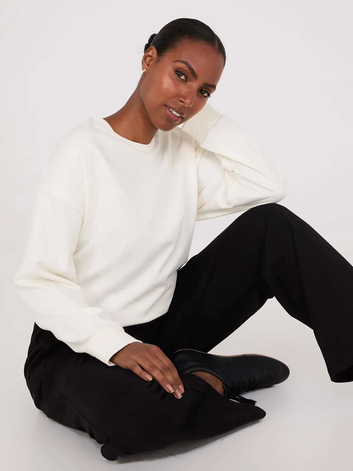 Loose Fit Fleece Sweatshirt sold by Suzy Shier product image thumbnail 4