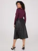 Faux Leather Wrap Midi Skirt sold by Suzy Shier