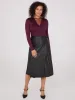 Faux Leather Wrap Midi Skirt sold by Suzy Shier